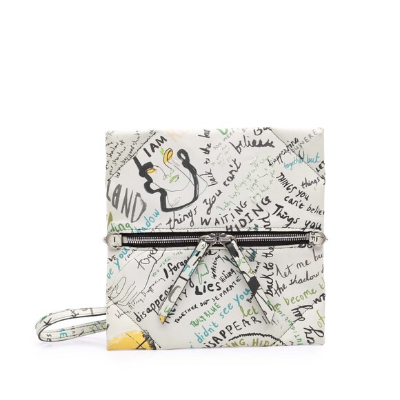Maison Margiela Other - Pre-Loved Maison Margiela Leather Graffiti Front Zip Pouch